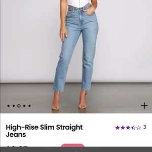 High Rise Slim Straight Jeans - Size 11